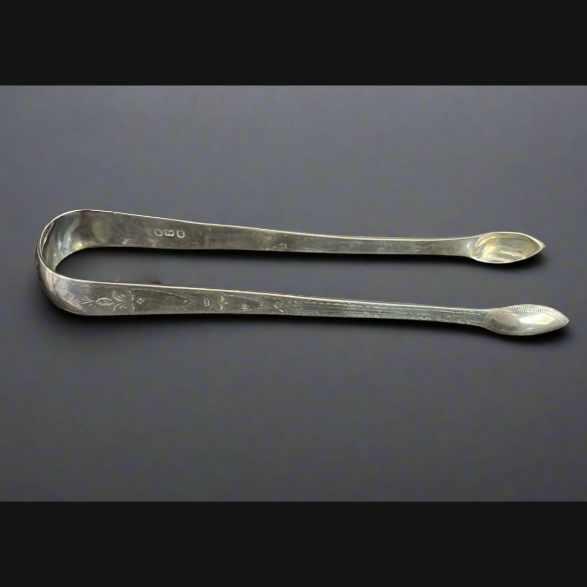 georgian silver tongs