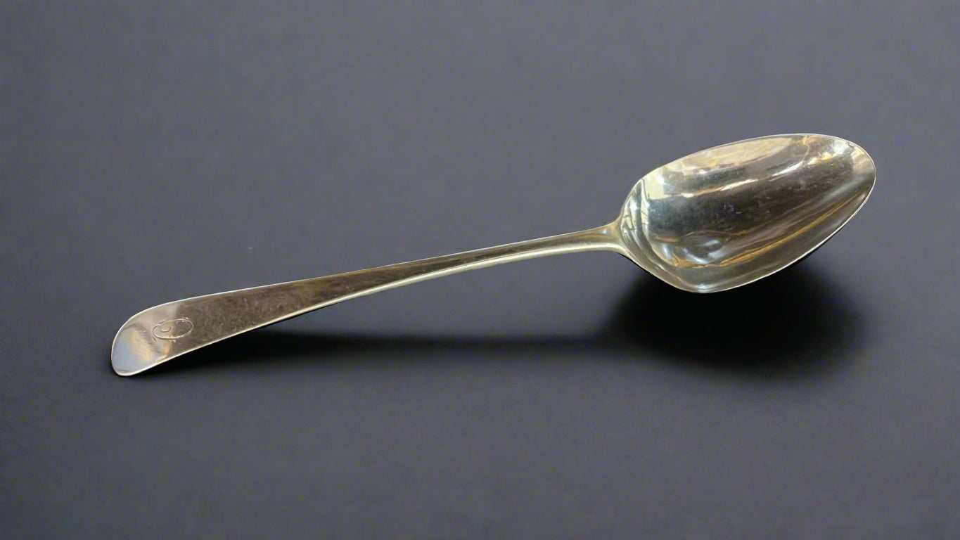 silver dessert spoon