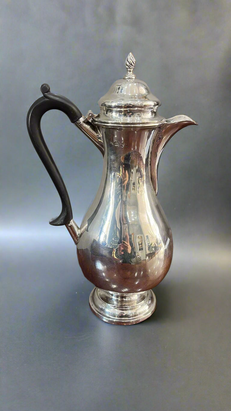 Silver coffee pot circa 1898 by George Nathan and Ridley Hayes