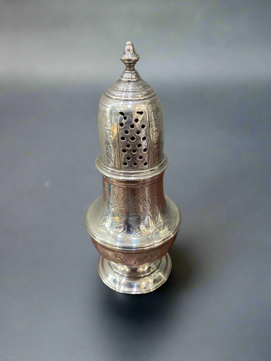 antique silver pepper pot made in London