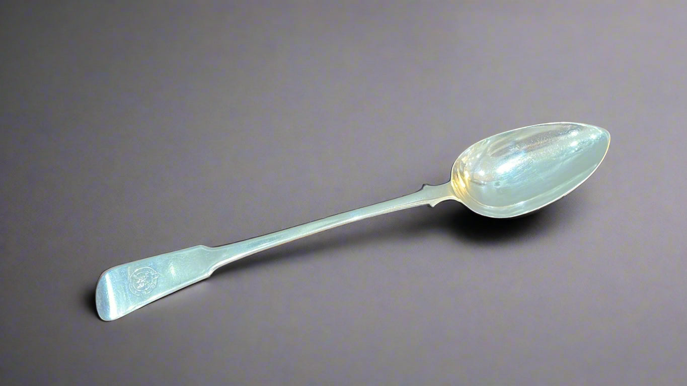 antique silver basting spoon