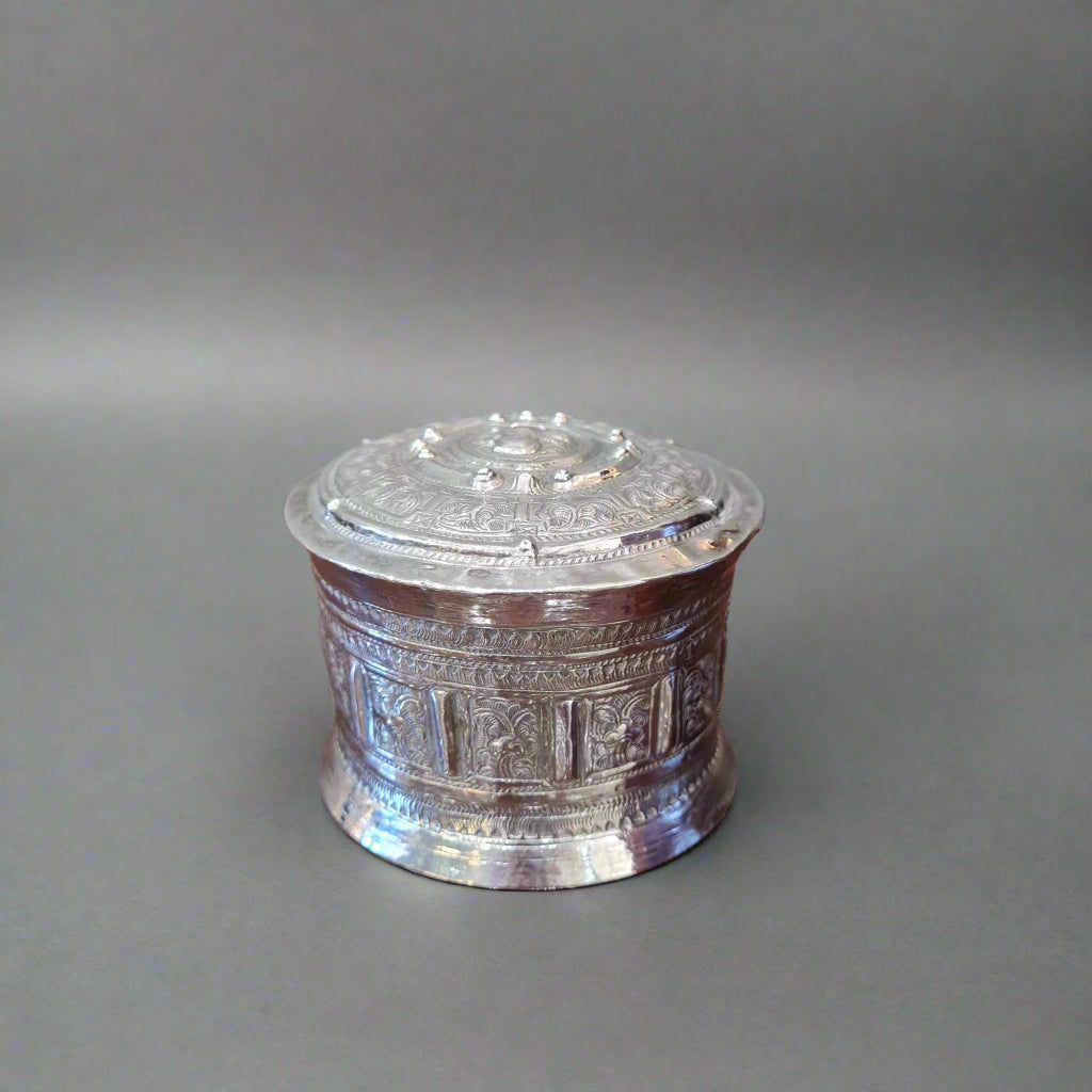 cambodian betel nut box silver