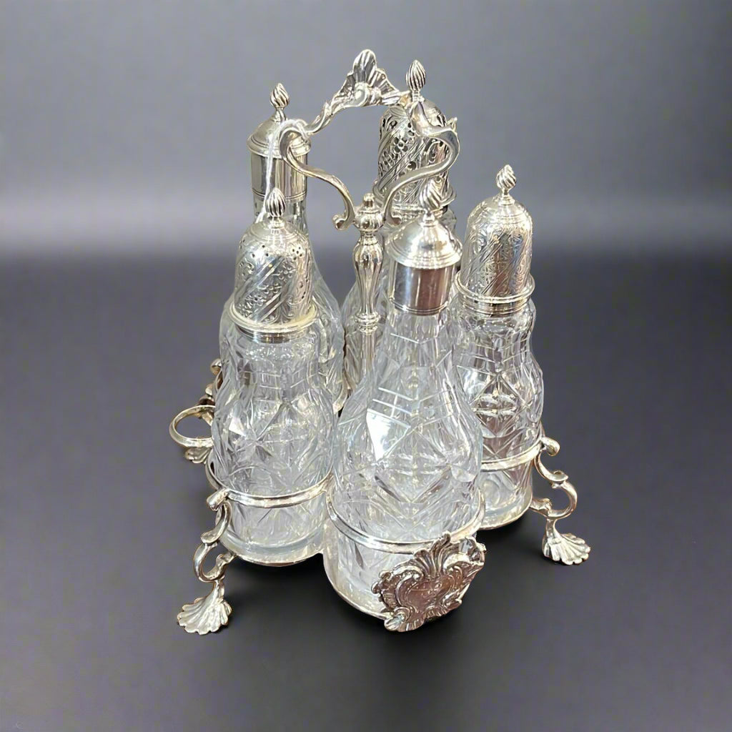 georgian silver cruet set