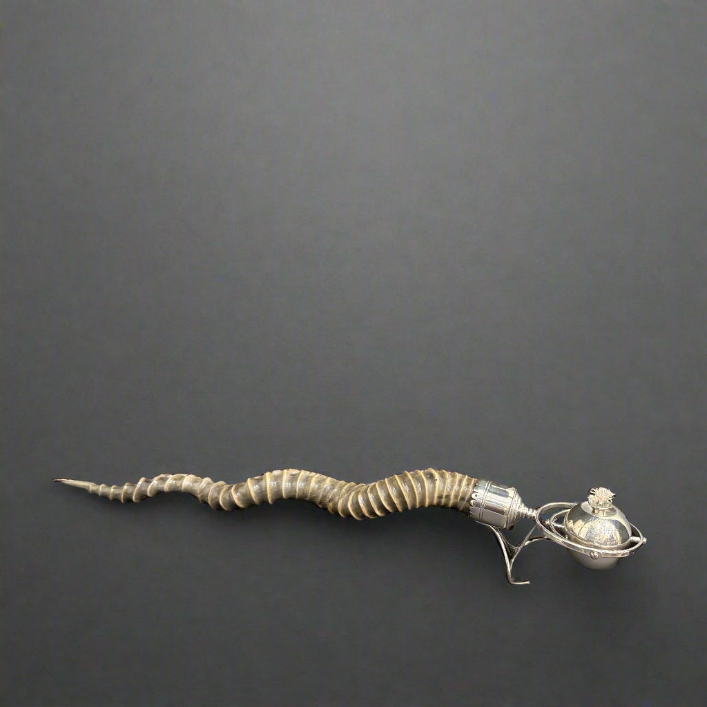 indian buckhorn and silver lighter
