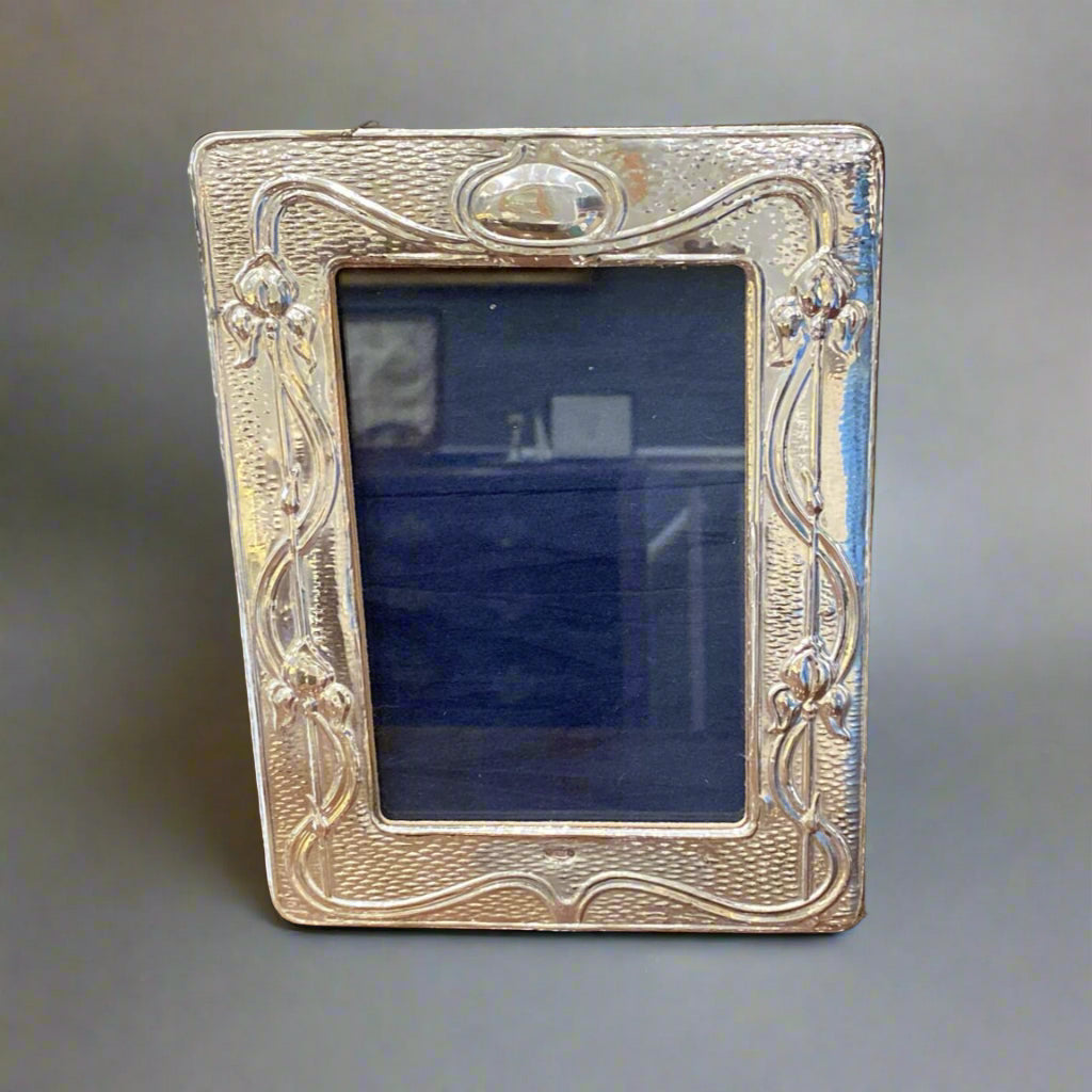 floral silver frame