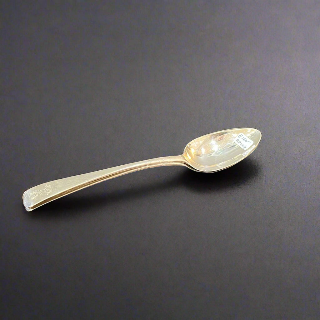 Pair of Georgian silver dessert spoons 1799