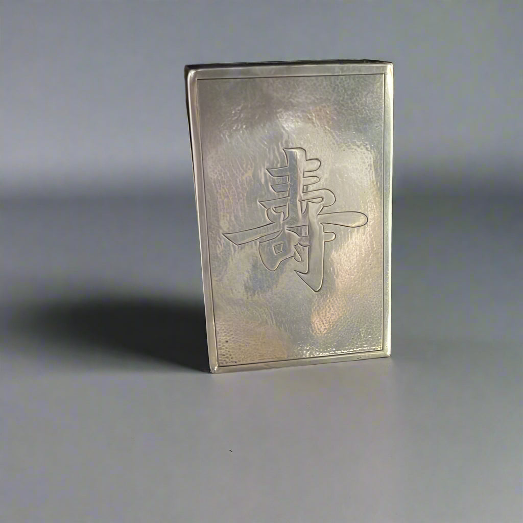 silver matchbox holder canton circa 1900