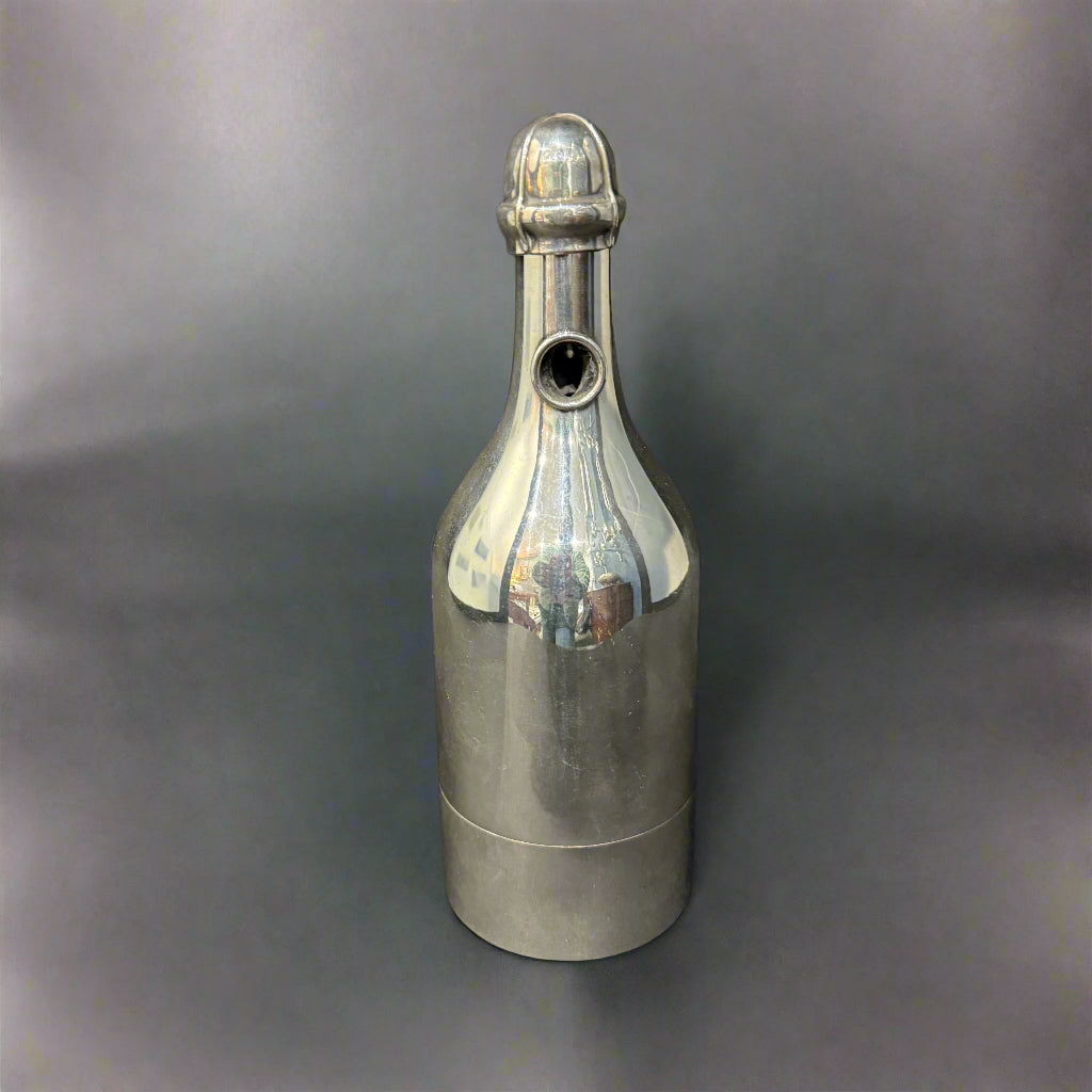 silver plate champagne bottle shaped cigar cutter