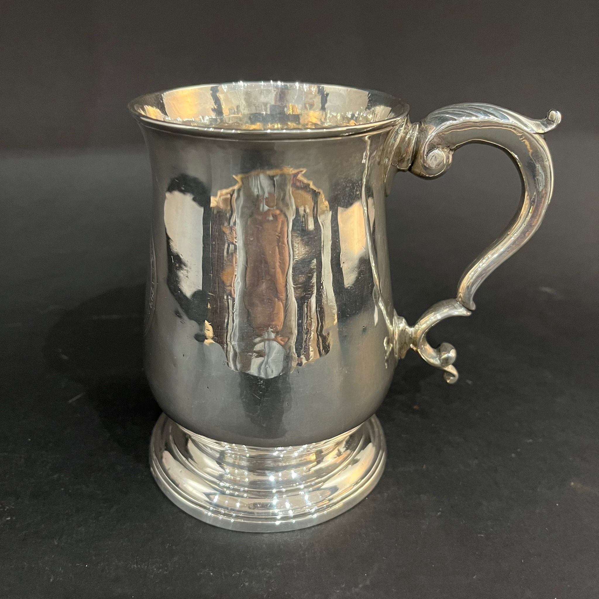 georgian Silver pint mug with Broadstairs racing inscription made in London 1792