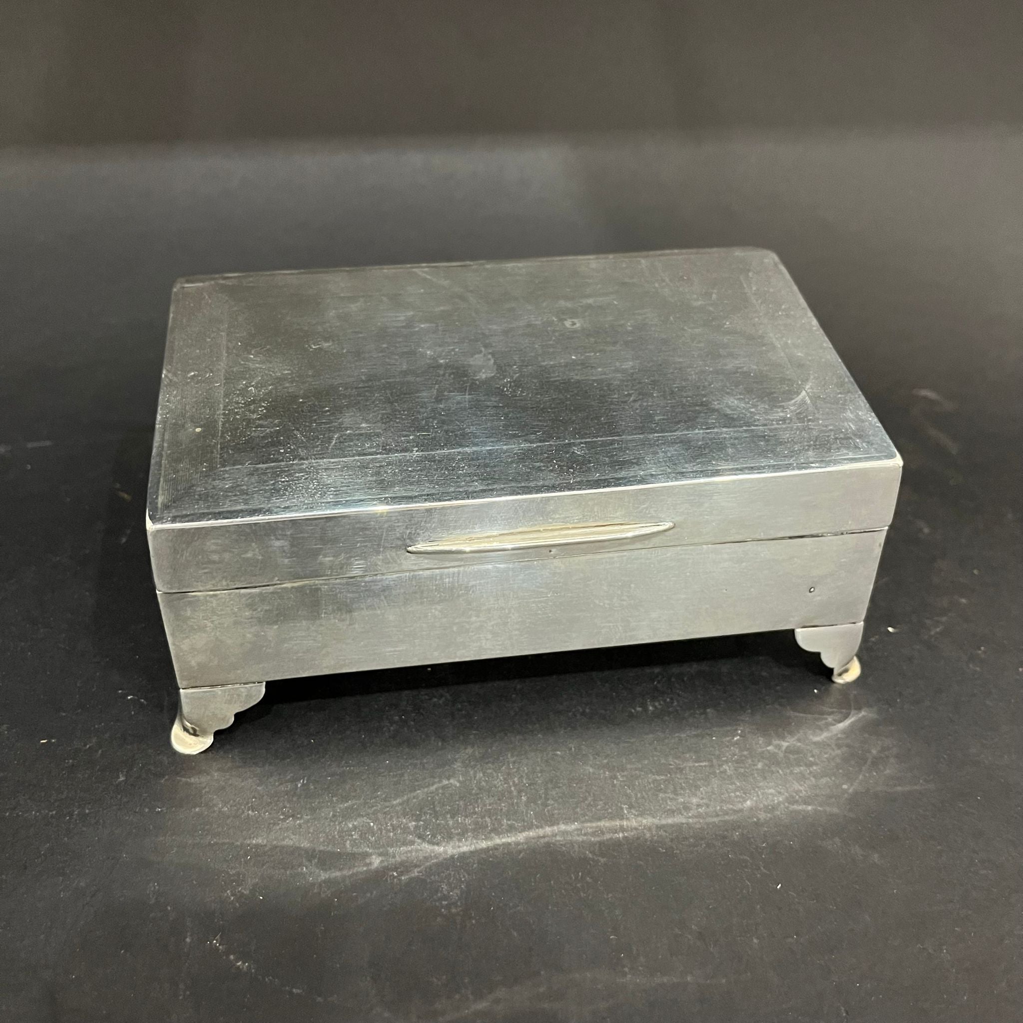 silver cigarette box