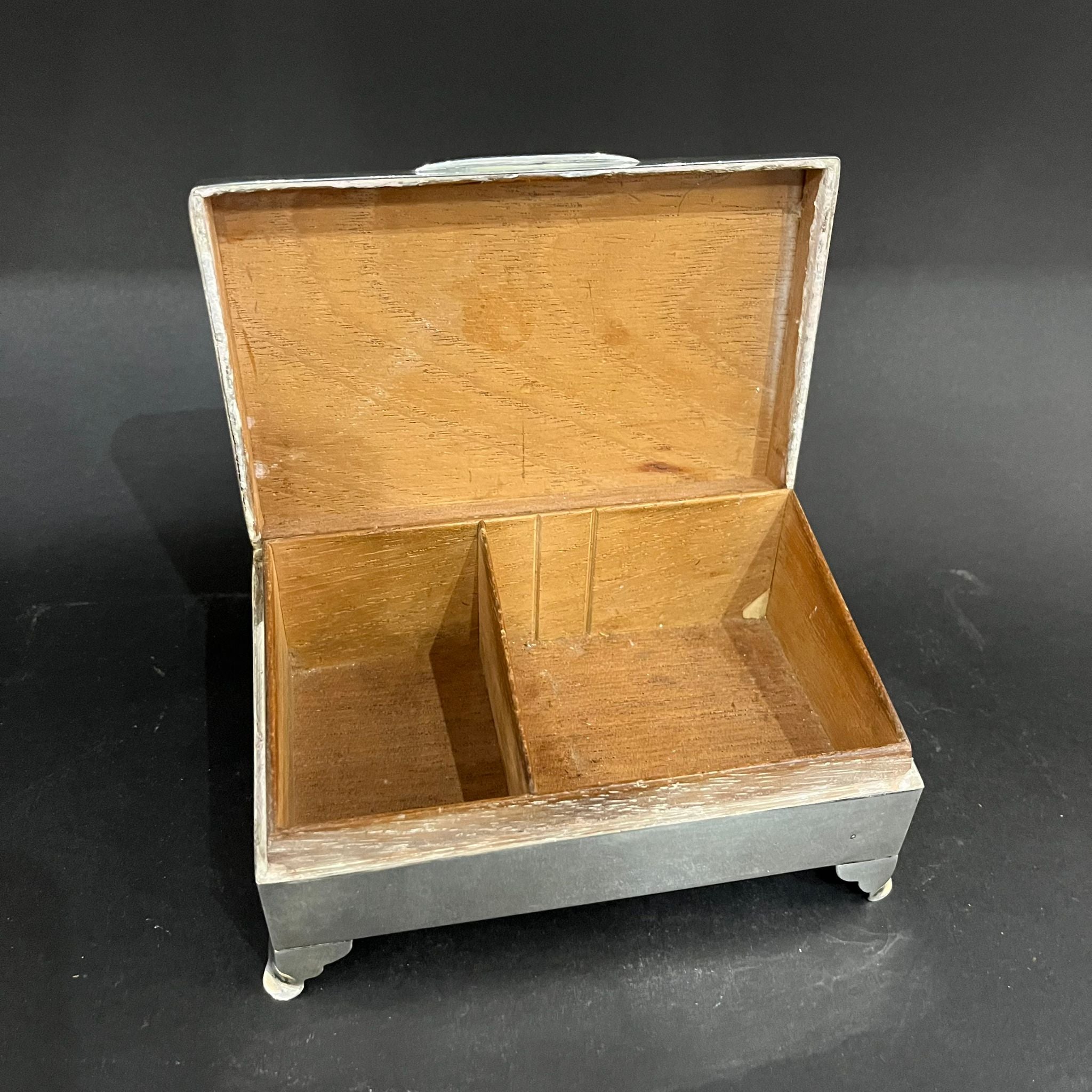 silver cigarette box