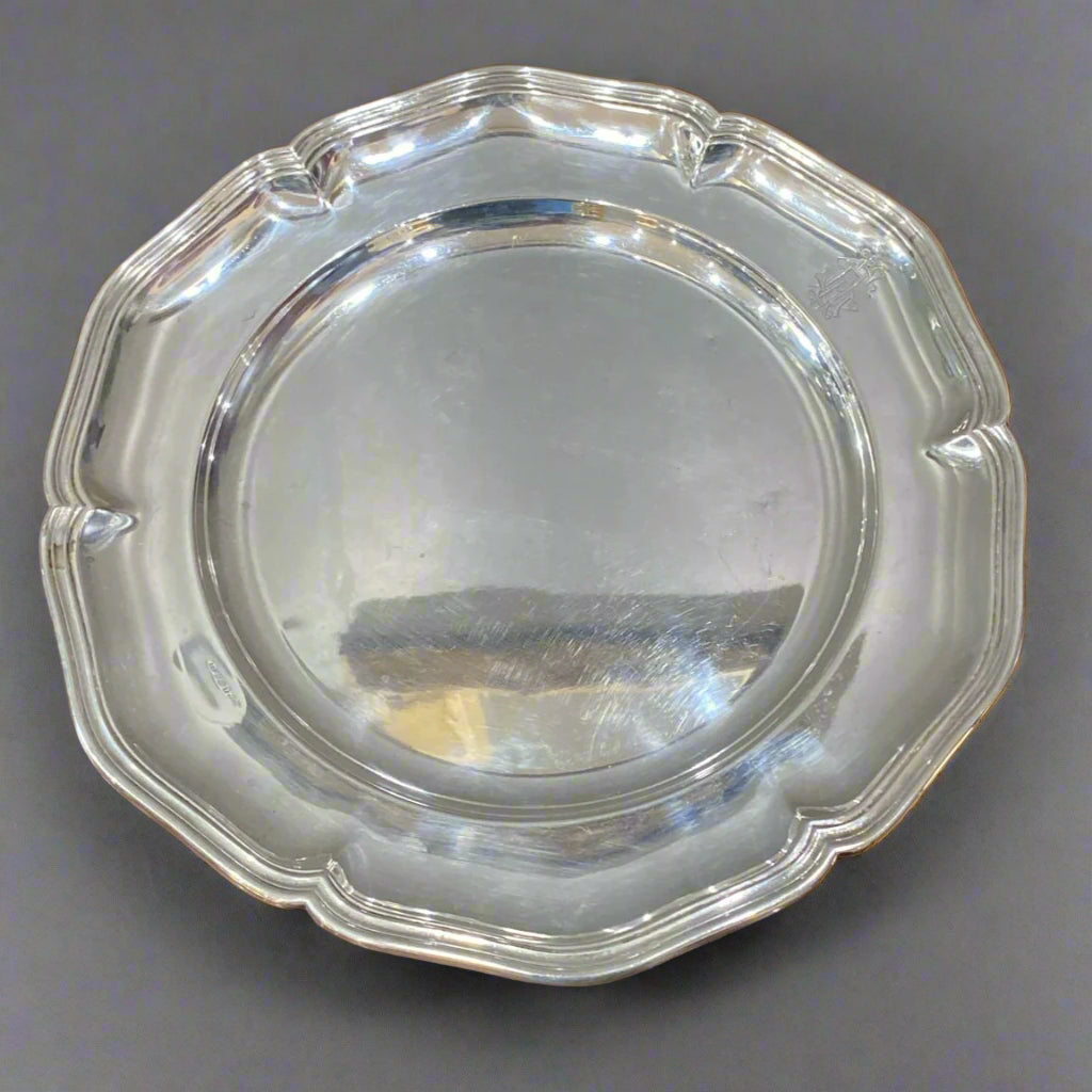 silver decorative plate