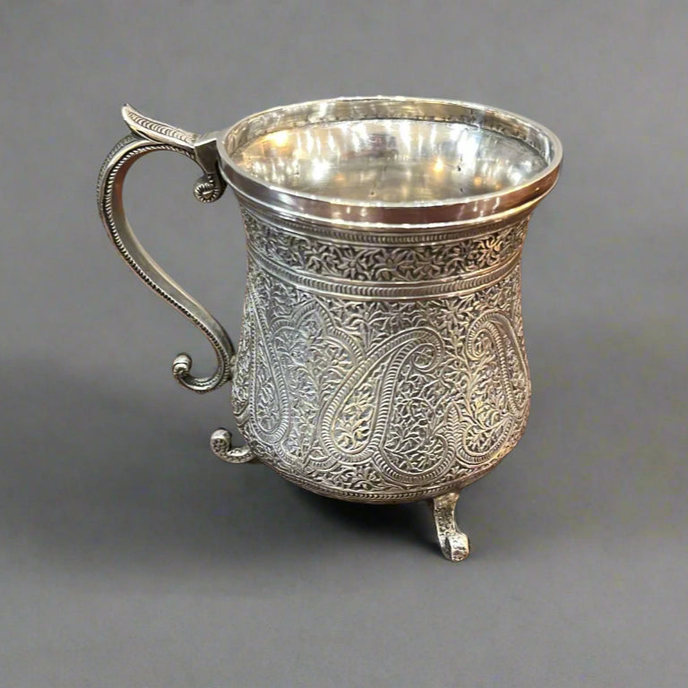 silver indian kutch cup